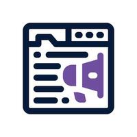 digital marketing dual tone icon. Sleek and modern icon for websites, mobile apps, marketing materials, and corporate design. Fully scalable and ready to use. vector