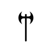 Minimalist Of Mattock Design Element on White Background vector