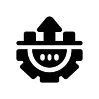 improvement glyph icon. Strong and solid icon for websites and mobile apps. vector