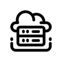 cloud server line icon. Clean and minimalist icon for websites and mobile apps. vector
