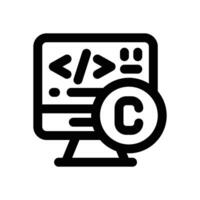 programming language line icon. Clean and minimalist icon for websites and mobile apps. vector