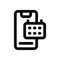 schedule update line icon. Clean and minimalist icon for websites and mobile apps. vector