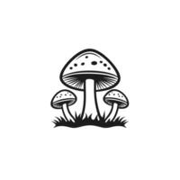 Hand-Drawn Of Mushroom Design Element with Subtle Texture vector