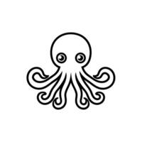 Minimalist Of Octopus Icon Set for Branding vector