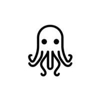 Hand-Drawn Of Octopus Design Element with Clean Style vector