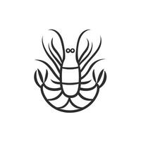 Abstract Of Shrimp Illustration with Subtle Texture vector