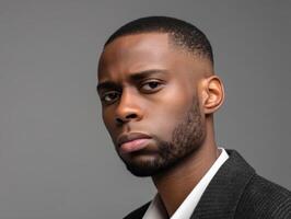 Serious Young Man Portrait in Suit photo
