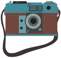 An old camera with a strap around it png