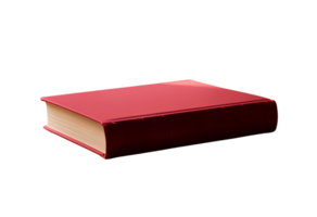 Red hardcover book with classic design, perfect for reading, collecting, or stylish bookshelf display. png