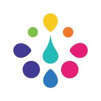 Colorful Droplet Explosion in Rounded Abstract Form vector