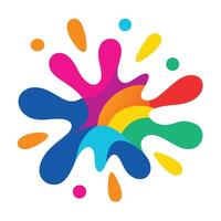 Rounded Splash With Vibrant and Playful Colors vector