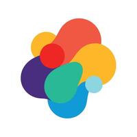 Soft Abstract Composition of Rounded Colorful Shapes vector