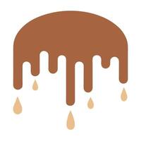 Chocolate Splash with Shadows and Depth vector