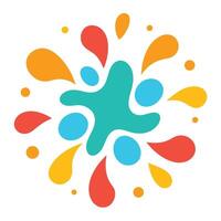 Stylized Geometric Splash of Rounded Color Elements vector