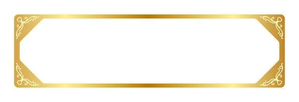Vintage gold border pattern design for message box vector