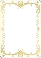 Gold frame with gold stencil and abstract pattern for book cover vector