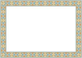 Geometric pattern frame, vintage paper frame, book element vector