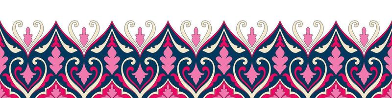 Tribal patterns for fabric printing, seamless horizontal lines vector