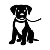 Friendly Dog on a Leash, Ready for a Walk vector