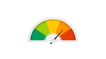 Indicator level meter animation, Speedometer, gauge meter icon set. Speed dial indicator. high barometers, dashboard with arrows video