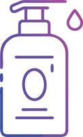 A bottle of soap with a drop of liquid vector