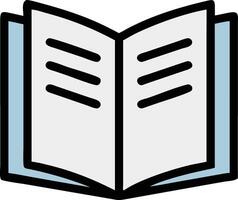 An open book icon on a white background vector