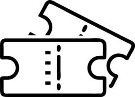 A black and white image of two tickets vector