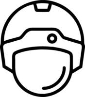 A helmet illustration icon on a white background vector