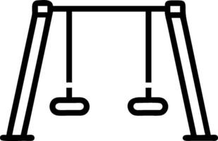 A swing set with two swings on it vector