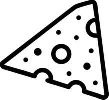A slice of cheese is shown in a line drawing vector
