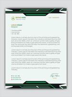 IT Company Letterhead Template Tech Style Layout. vector