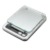 Digital kitchen scale with glass top for precise measurements in cooking and baking needs png