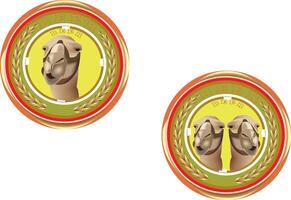 coaster with camel image vector