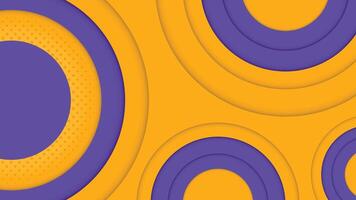Stylish abstract background featuring purple and yellow circles in a layered layout ideal for design vector