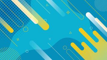 Modern abstract background in blue and yellow tones with geometric shapes and smooth gradients vector