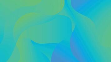 Minimal abstract background in blue and green gradient tones with flowing smooth artistic shapes vector