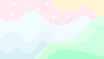 Abstract colorfull wave clouds pattern with pastel color background. Minimalist soft elegant fluid or liquid design for wallpaper. vector