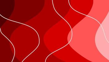 Abstract red waves background with white lines as an ornament. Elegant creative fluid or liquid design for wallpaper vector