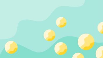 Abstract composition with yellow circles and a pastel color of blue. Minimalist soft elegant fluid or liquid design for wallpaper vector