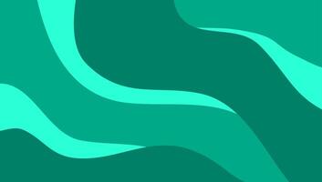 Abstract teal wave pattern background. Elegant fluid or dynamic design for wallpaper vector