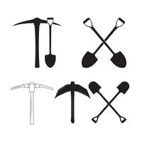 Pickaxe monogram, Miner Pickaxe, Pickaxe Silhouette vector