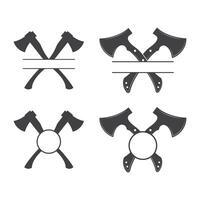 Axe Tool monogram, Crossed Axe vector