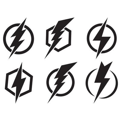 Lightning Bolt clipart, Thunder Silhouette