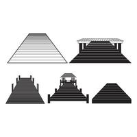 Dock Bundle, Boat Dock outline, Dock Clipart vector