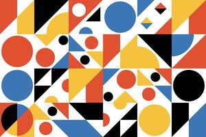 Bauhaus Abstract Geometry circle and triangle minimalized vector