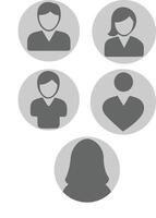 Grey Anonymous Profile Icons vector