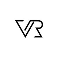 modern VR, RV, Abstract Letters Logo Monogram Virtual reality vector
