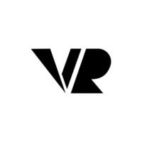 VR, RV, Abstract Letters Logo design template for modern identity design vector