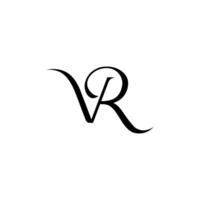 initial letter VR Logo design template for luxury identity design vector