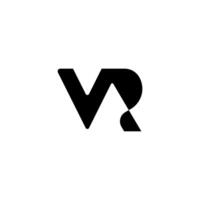 VR, RV, Abstract Letters Logo Monogram Virtual reality, digital, game vector